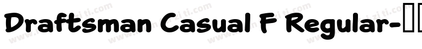 Draftsman Casual F Regular字体转换